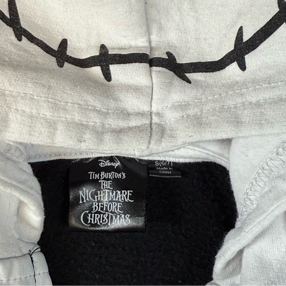 Disney Store Jack Skellington Hoodie Nightmare Before Christmas Zip-Up S(7/8) - Picture 4 of 4
